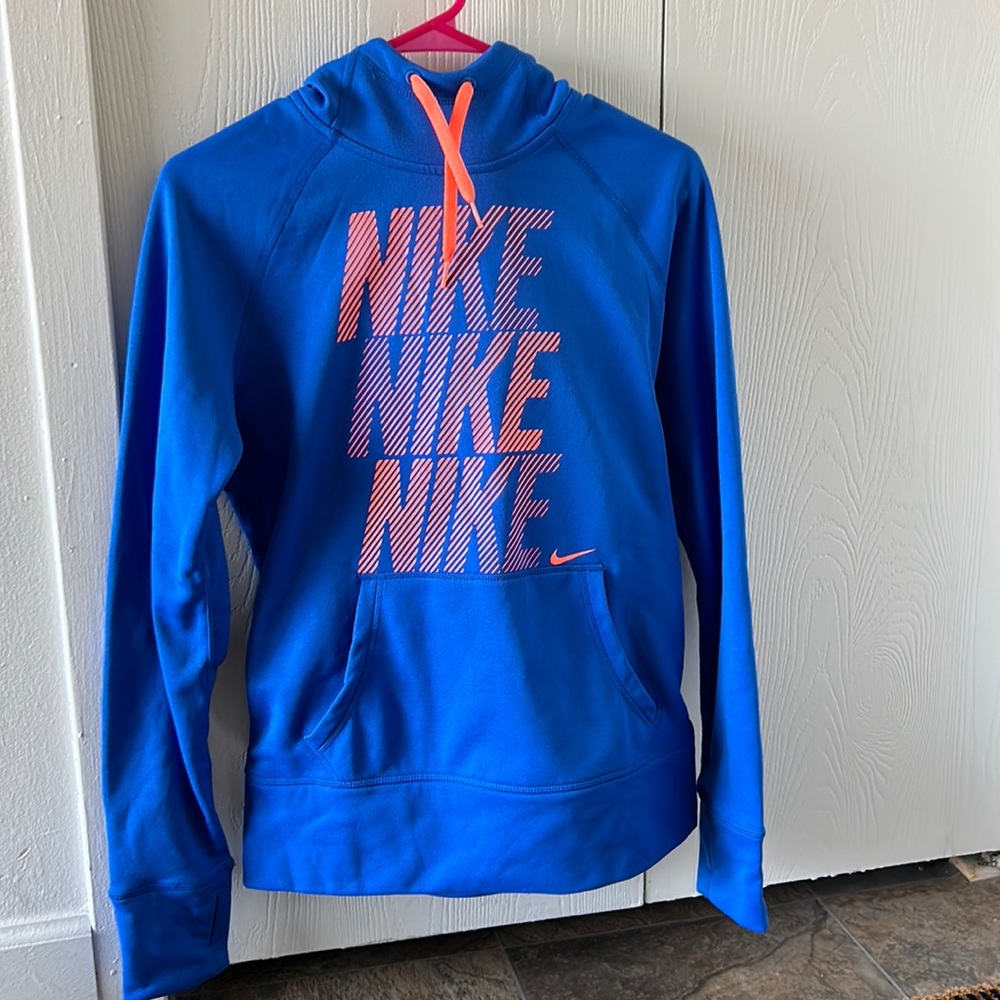 Nike Blue and Coral Hoodie size S